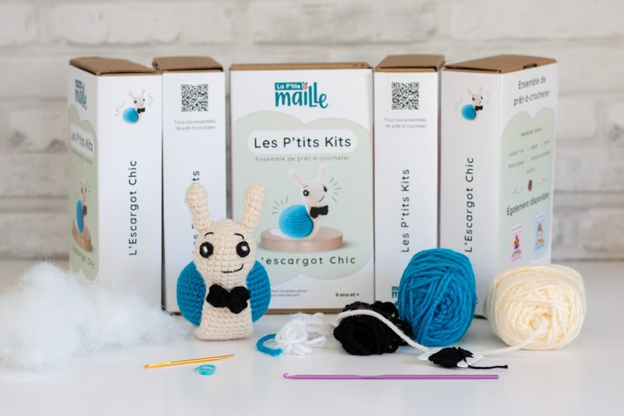 Kit de crochet pour débutants : L'escargot Chic