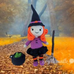 Patron au crochet - Luna la sorcière et ses accessoires
