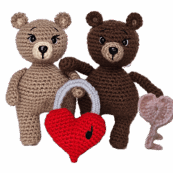 Patron au crochet - Les oursons amoureux