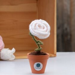 Patron au crochet : Rose en pot