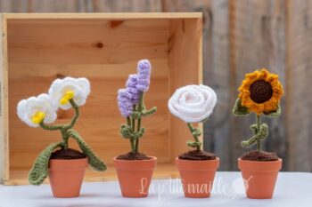 Patron au crochet : Rose en pot – Image 2